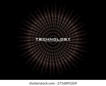 Music poster design background. Electro Sound Cover template with dynamic abstract gradient circular geometric shapes and lines for social media, technology, digital, flyer, party, festival, club, etc