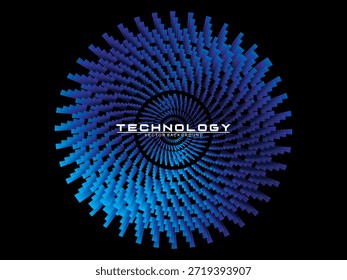 Music poster design background. Electro Sound Cover Template with dynamic abstract gradient circular geometric line shapes for t-shirt screen printing, technology, digital, party, festival and club.