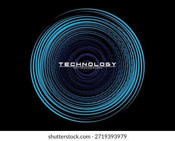 Fondo de diseño de póster de música. Electro Sound Cover Plantilla con Formas de línea geométrica circular de gradiente abstracto dinámico para serigrafía de camisetas, tecnología, digital, fiesta, festival y club.