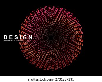 Music poster design background. Electro Sound Cover Template with dynamic abstract gradient circular geometric line shapes for t-shirt screen printing, technology, digital, party, festival and club.	