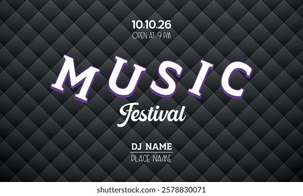 Music poster design background vector set Cover template with vibrant abstract gradient geometric shape. Ideal design for social media, flyer music festival and club.