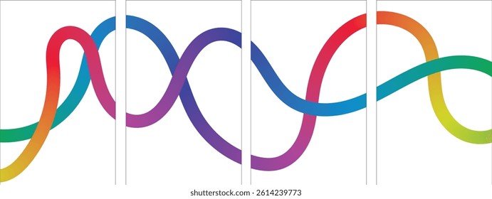 Music poster design background vector set. Cover template with vibrant abstract gradient geometric shape. abstract, music, party, poster, illustration, graphic.