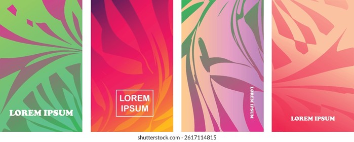 Music poster design background vector set. Modern art minimalist style design templates for celebration, ads, branding, banner, cover, label, poster, print