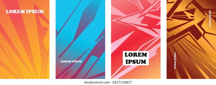 Music poster design background vector set. Modern art minimalist style design templates for celebration, ads, branding, banner, cover, label, poster, print