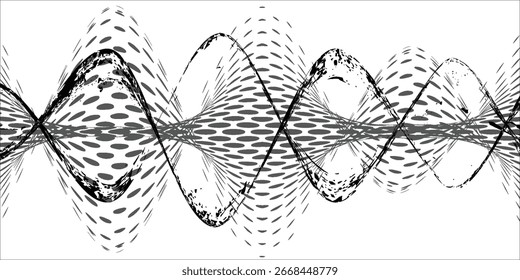 Conjunto de vetor de fundo de design de cartaz de música. Modelo de capa de som eletro com vibrante forma geométrica de gradiente abstrato e onda de linha. Design ideal para mídias sociais, folheto, festa, festival de música, clube.