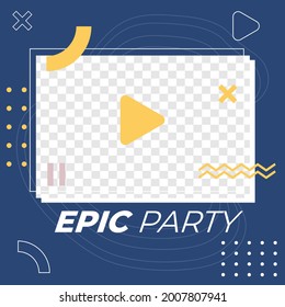 Music poster design social media post template