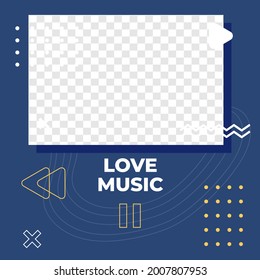 Music poster design social media post template