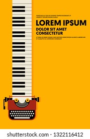 Musik-Poster Design-Hintergrund Moderne Vintage Retro-Stil. Kann für Hintergrund, Banner, Broschüren, Broschüren, Flyer, Werbung, Veröffentlichung, Vektorillustration-Illustration verwendet werden