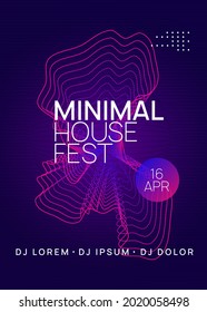 Music poster. Dynamic gradient shape and line. Minimal concert magazine concept. Neon music poster. Electro dance dj. Electronic sound fest. Club event flyer. Techno trance party.