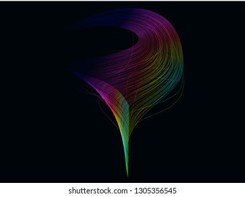 Music poster of the dynamic lines for night events.