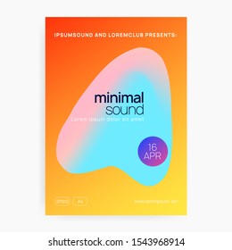 Music poster. Fluid holographic gradient shape and line. Minimal disco event cover design. Electronic sound. Night dance lifestyle holiday. Summer fest flyer and music poster. Music poster. Fluid holographic gradient shape and line. Minimal disco event cover design. Electronic sound. Night dance lifestyle holiday. Summer fest flyer and music poster.