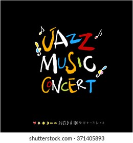 Music poster / Hand drawn music illustration - vector