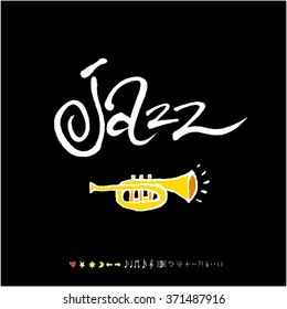 Music poster / Hand drawn music illustration - vector