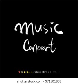 Music poster / Hand drawn music illustration - vector