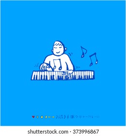 Music poster / Hand drawn music illustration - vector