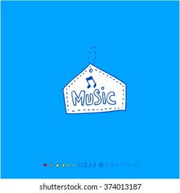 Music poster / Hand drawn music illustration - vector