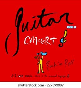 Music poster - hand drawn in vector / Music Background