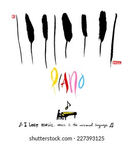 Music poster - hand drawn in vector / Music Background
