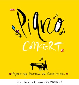 Music poster - hand drawn in vector / Music Background