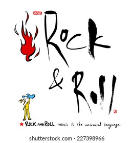 Music poster - hand drawn in vector / Music Background