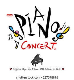 Music poster - hand drawn in vector / Music Background