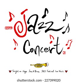 Music poster - hand drawn in vector / Music Background