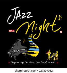 Music poster - hand drawn in vector / Music Background