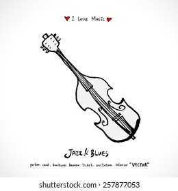 Music poster - hand drawn in vector / Music Background