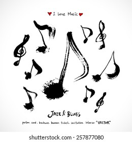 Music poster - hand drawn in vector / Music Background