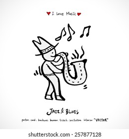 Music poster - hand drawn in vector / Music Background