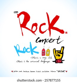 Music poster - hand drawn in vector / Music Background