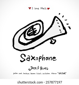 Music poster - hand drawn in vector / Music Background