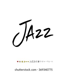 Music poster illustration & calligraphy - vector