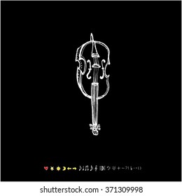 Music poster illustration / Hand drawn illustration - vector