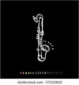 Music poster illustration / Hand drawn illustration - vector