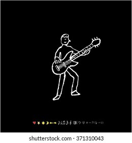 Music poster illustration / Hand drawn illustration - vector