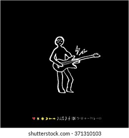 Music poster illustration / Hand drawn illustration - vector