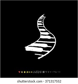 Music poster illustration / Hand drawn illustration - vector