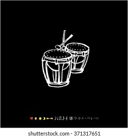 Music poster illustration / Hand drawn illustration - vector