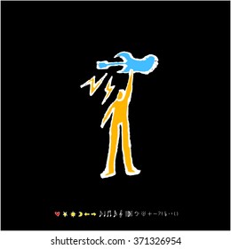 Music poster illustration / Hand drawn illustration - vector