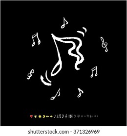 Music poster illustration / Hand drawn illustration - vector