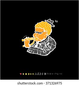 Music poster illustration / Hand drawn illustration - vector