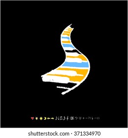 Music poster illustration / Hand drawn illustration - vector