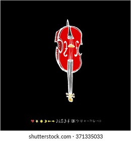 Music poster illustration / Hand drawn illustration - vector