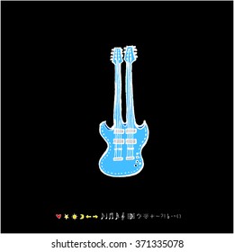 Music poster illustration / Hand drawn illustration - vector