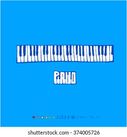 Music poster illustration / Hand drawn illustration - vector