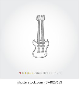 Music poster illustration / Hand drawn illustration - vector