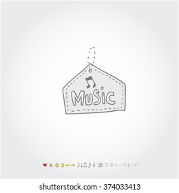 Music poster illustration / Hand drawn illustration - vector
