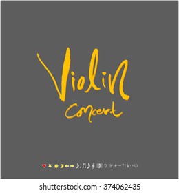 Music poster illustration / Hand drawn illustration - vector