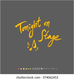 Music poster illustration / Hand drawn illustration - vector